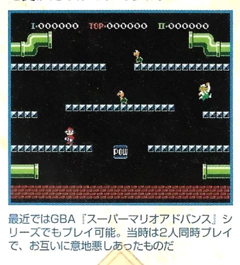 screenshot of mario bros showing a dark sewer like area with pipes, turtles, and mario and luigi.